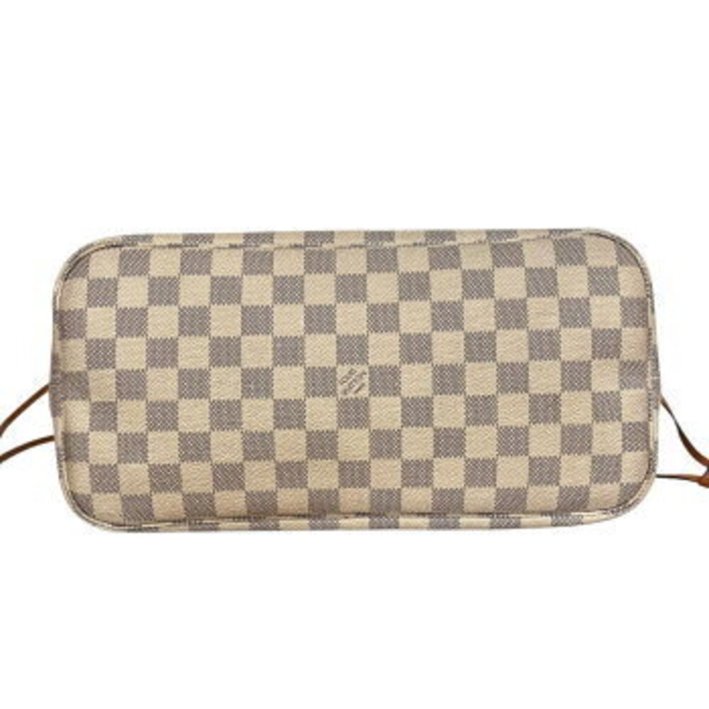 Louis Vuitton White Bag Tote Azur Damier Shoulder Neverfull - Picture 5 of 10